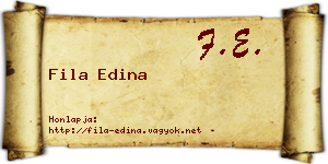 Fila Edina névjegykártya