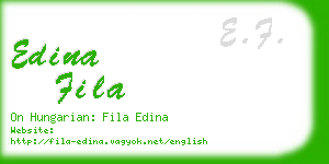 edina fila business card